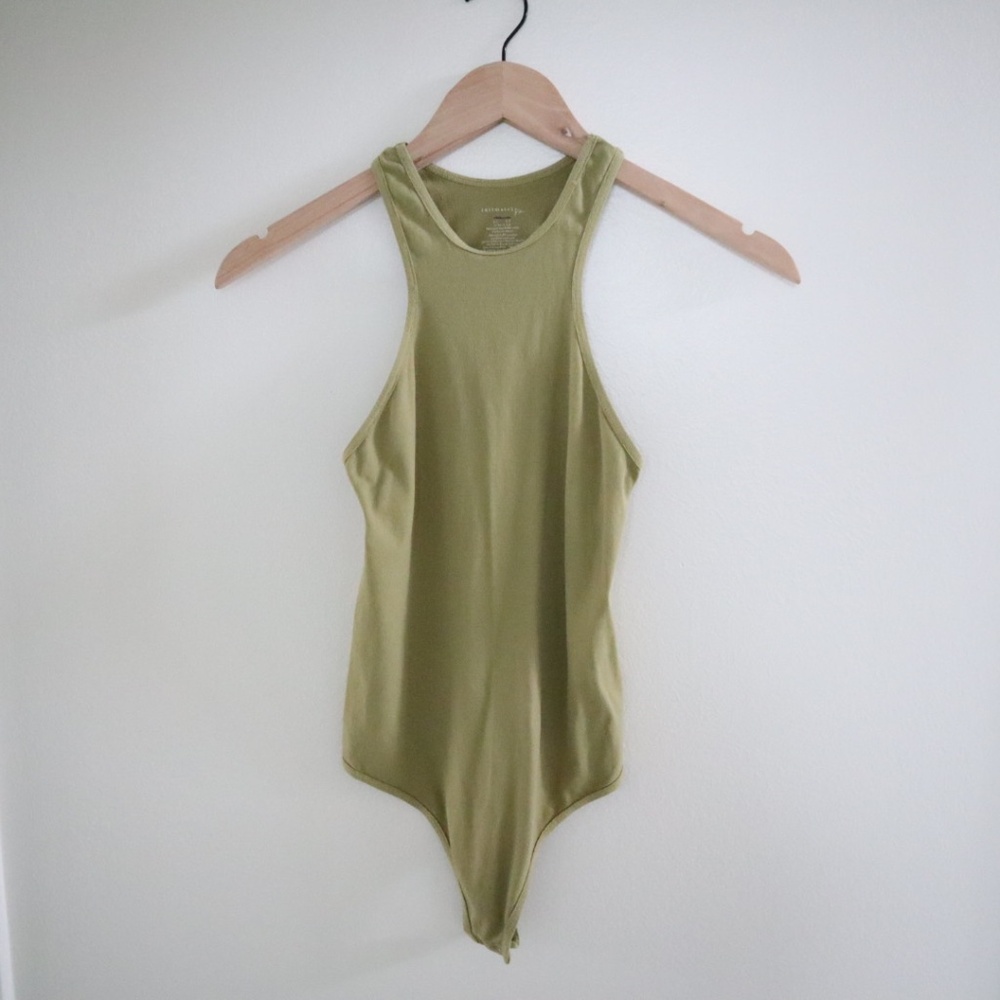 Price Drop! Free People Intimately Green Stretchy Bodysuit